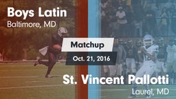 Matchup: Boys Latin High vs. St. Vincent Pallotti  2016