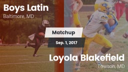 Matchup: Boys Latin High vs. Loyola Blakefield  2017