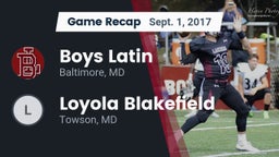 Recap: Boys Latin  vs. Loyola Blakefield  2017