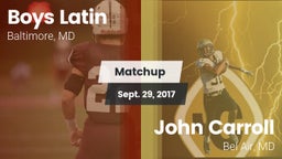 Matchup: Boys Latin High vs. John Carroll  2017
