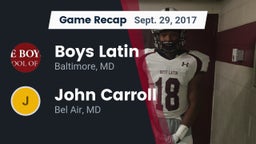 Recap: Boys Latin  vs. John Carroll  2017