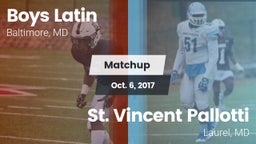Matchup: Boys Latin High vs. St. Vincent Pallotti  2017