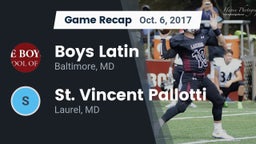 Recap: Boys Latin  vs. St. Vincent Pallotti  2017