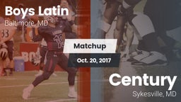 Matchup: Boys Latin High vs. Century  2017