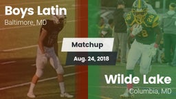Matchup: Boys Latin High vs. Wilde Lake  2018