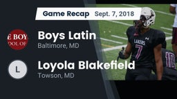 Recap: Boys Latin  vs. Loyola Blakefield  2018