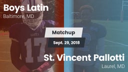 Matchup: Boys Latin High vs. St. Vincent Pallotti  2018