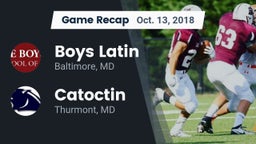 Recap: Boys Latin  vs. Catoctin  2018