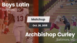 Matchup: Boys Latin High vs. Archbishop Curley  2018