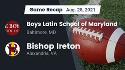 Recap: Boys Latin School of Maryland vs. Bishop Ireton  2021
