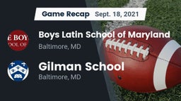 Recap: Boys Latin School of Maryland vs. Gilman School 2021