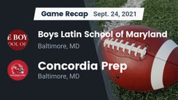 Recap: Boys Latin School of Maryland vs. Concordia Prep  2021