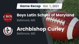 Recap: Boys Latin School of Maryland vs. Archbishop Curley  2021