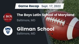 Recap: The Boys Latin School of Maryland vs. Gilman School 2022