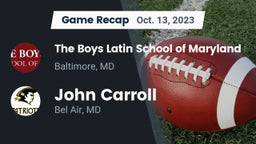 Recap: The Boys Latin School of Maryland vs. John Carroll  2023