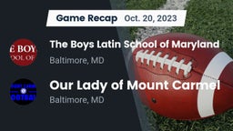 Recap: The Boys Latin School of Maryland vs. Our Lady of Mount Carmel  2023