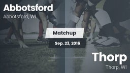 Matchup: Abbotsford vs. Thorp  2016