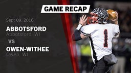 Recap: Abbotsford  vs. Owen-Withee  2016