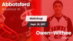 Matchup: Abbotsford vs. Owen-Withee  2017