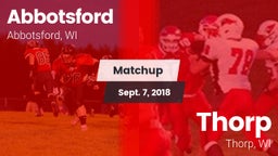 Matchup: Abbotsford vs. Thorp  2018