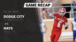 Recap: Dodge City  vs. Hays  2016