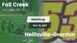 Matchup: Fall Creek High vs. Neillsville-Granton  2017
