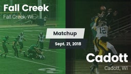 Matchup: Fall Creek High vs. Cadott  2018