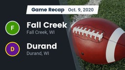 Recap: Fall Creek  vs. Durand  2020