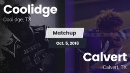 Matchup: Coolidge vs. Calvert  2018