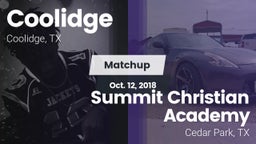 Matchup: Coolidge vs. Summit Christian Academy  2018