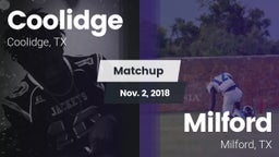 Matchup: Coolidge vs. Milford  2018