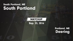 Matchup: South Portland High vs. Deering  2016