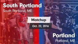 Matchup: South Portland High vs. Portland  2016