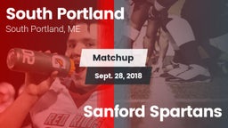Matchup: South Portland High vs. Sanford Spartans 2018
