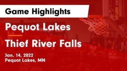 Pequot Lakes  vs Thief River Falls  Game Highlights - Jan. 14, 2022