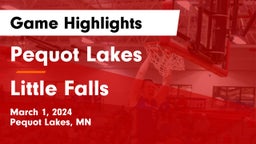Pequot Lakes  vs Little Falls  Game Highlights - March 1, 2024