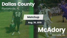 Matchup: Dallas County vs. McAdory  2019
