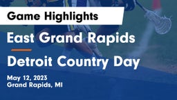 East Grand Rapids  vs Detroit Country Day  Game Highlights - May 12, 2023