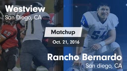 Matchup: Westview  vs. Rancho Bernardo  2016