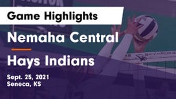 Nemaha Central  vs Hays Indians Game Highlights - Sept. 25, 2021