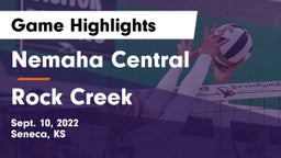 Nemaha Central  vs Rock Creek  Game Highlights - Sept. 10, 2022