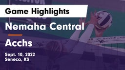 Nemaha Central  vs Acchs Game Highlights - Sept. 10, 2022