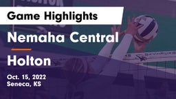 Nemaha Central  vs Holton  Game Highlights - Oct. 15, 2022
