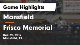 Mansfield  vs Frisco Memorial  Game Highlights - Dec. 28, 2019