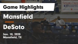 Mansfield  vs DeSoto  Game Highlights - Jan. 10, 2020