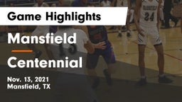 Mansfield  vs Centennial  Game Highlights - Nov. 13, 2021
