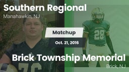Matchup: Southern Regional vs. Brick Township Memorial  2016