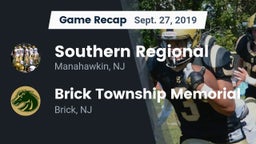 Recap: Southern Regional  vs. Brick Township Memorial  2019