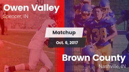 Matchup: Owen Valley High vs. Brown County  2017