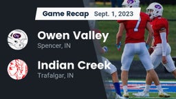 Recap: Owen Valley  vs. Indian Creek  2023